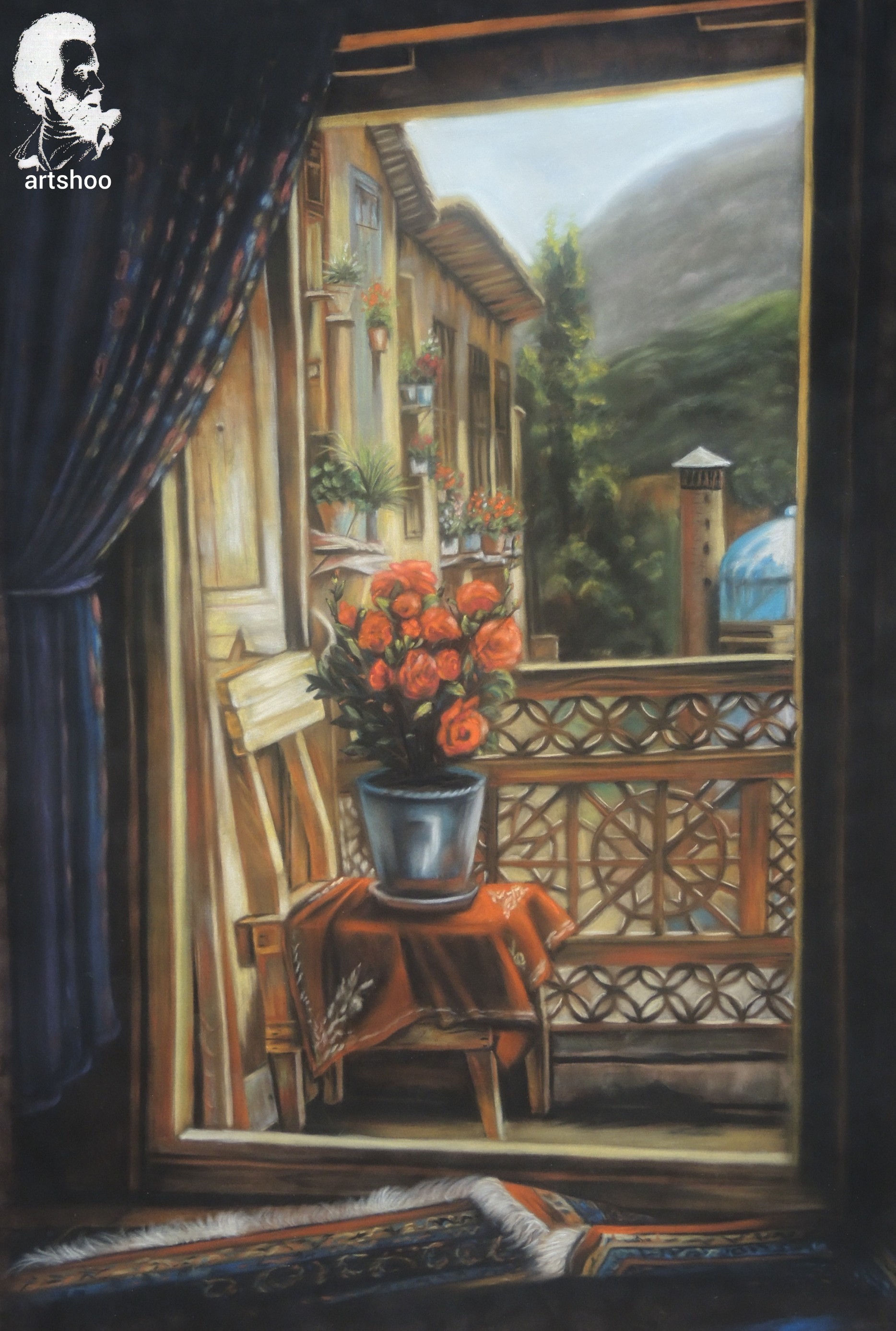 نقاشی پاستل اورژینال